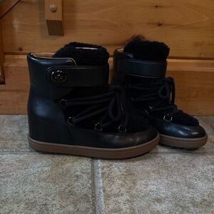 Coach Black and Brown High-Top Sneakers